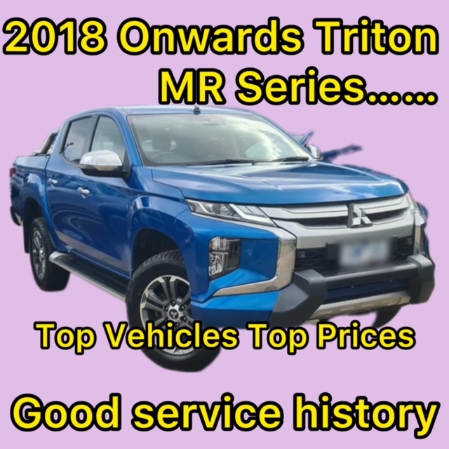 Cash for my 2018 Mitsubishi Triton MR Series