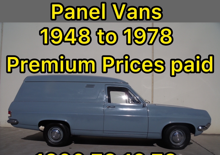cash for old panel vans, utilities, 1948 onwards sydney area