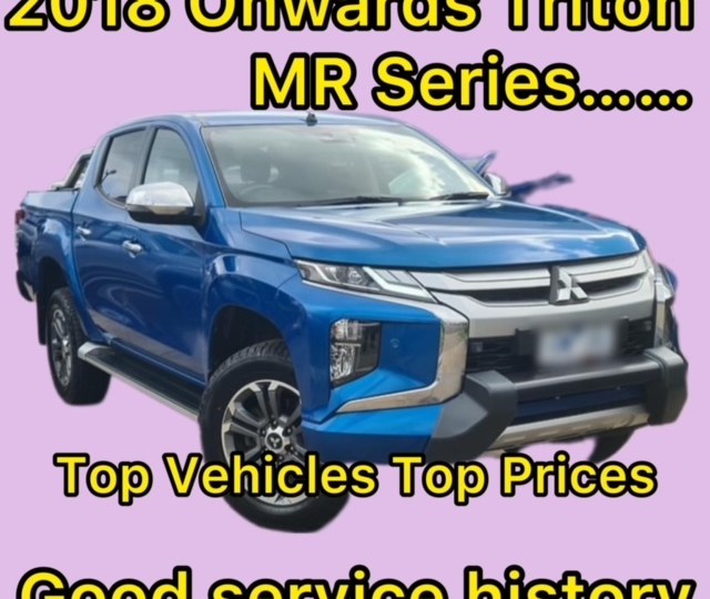 Cash for my 2018 Mitsubishi Triton MR Series